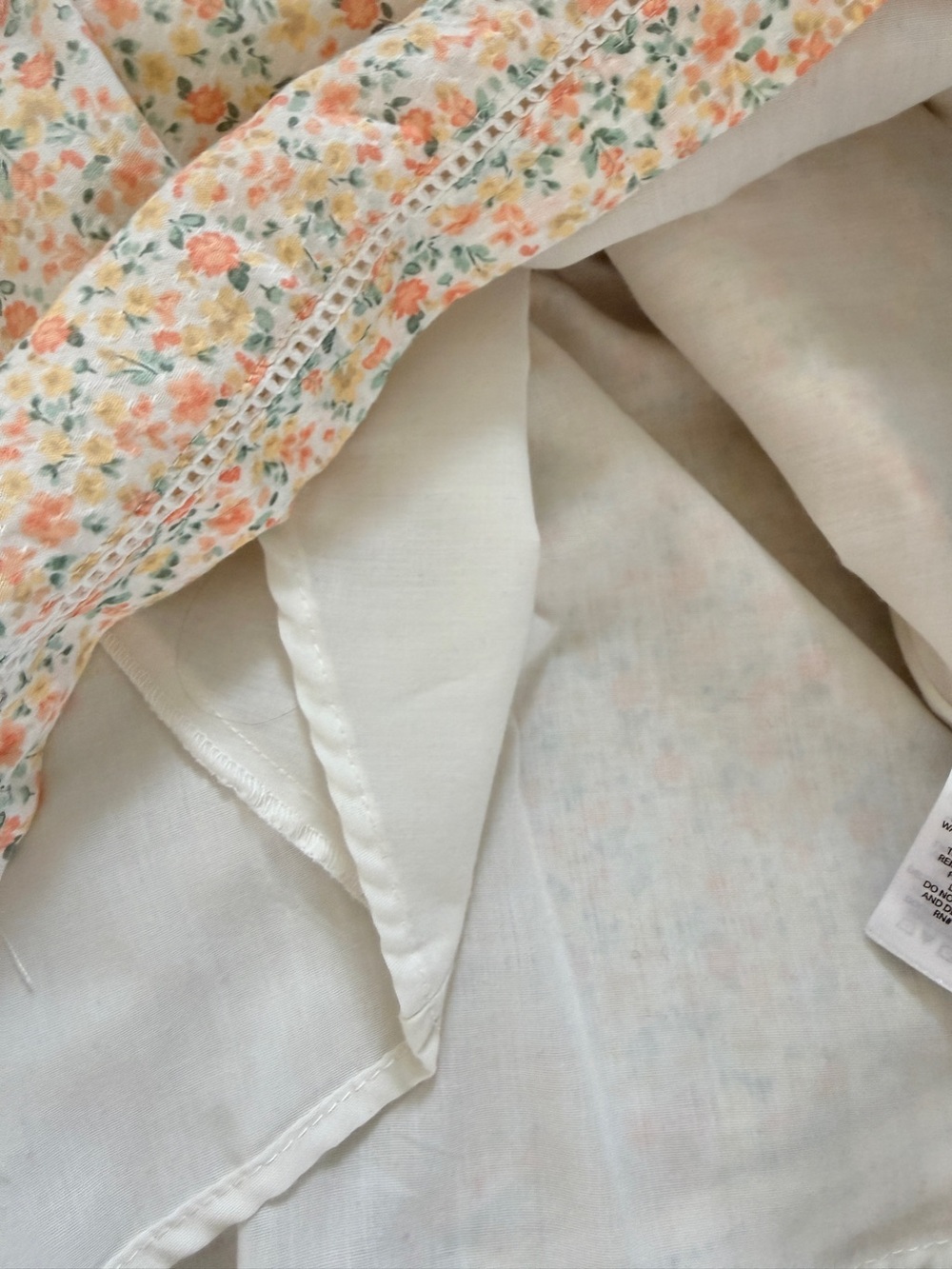 Haute Hippie 24M Floral Cotton Dress | Peach & Yellow Flowers | Lined - Picture 5 of 7